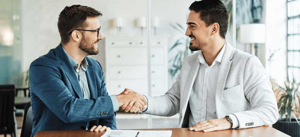 Businessmen shaking hands